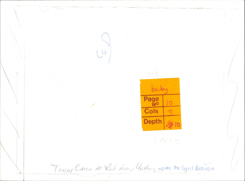 Tommy Caton - Vintage Photograph