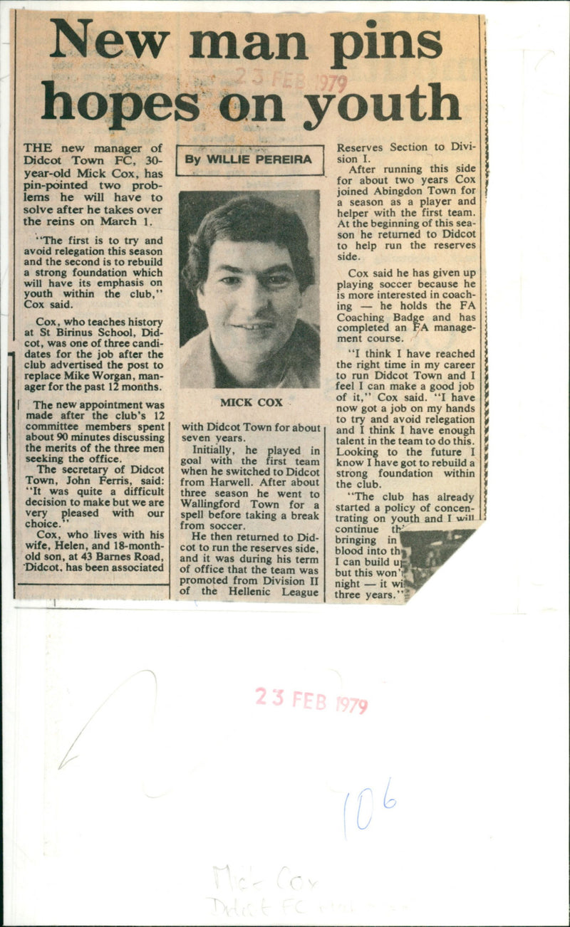 Mick Cox - Vintage Photograph