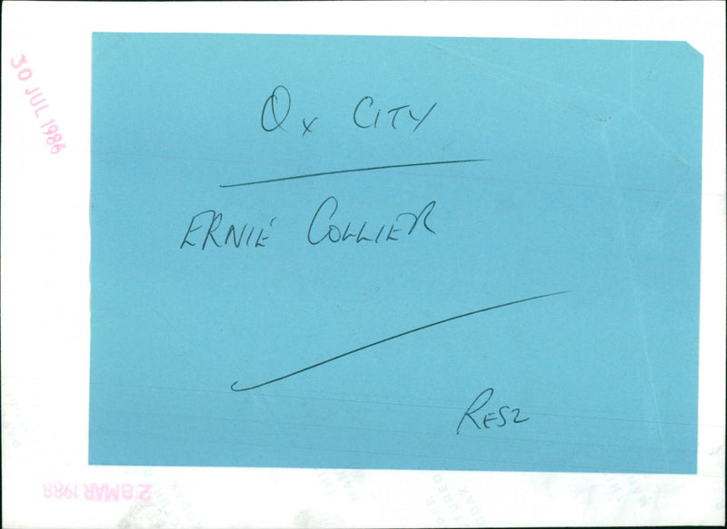 Ernie Collier - Vintage Photograph
