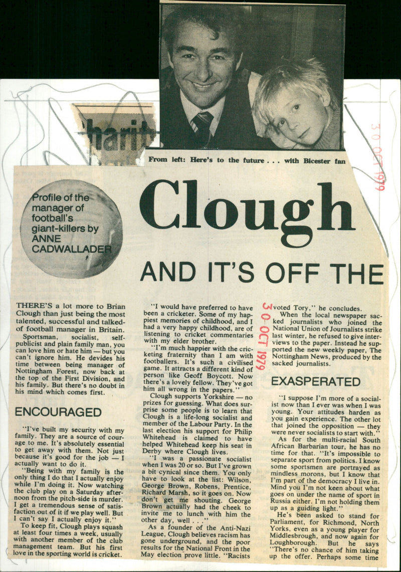 Brian Clough - Vintage Photograph