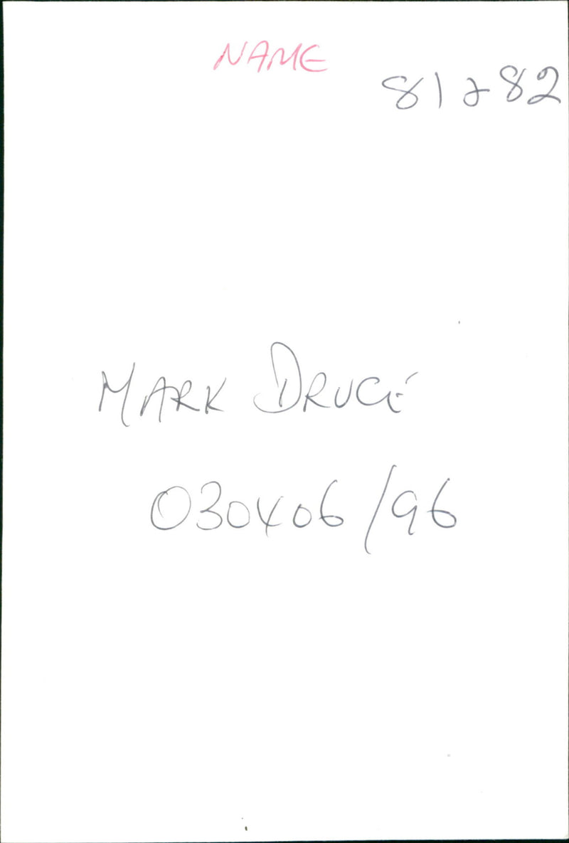 Mark Druce - Vintage Photograph