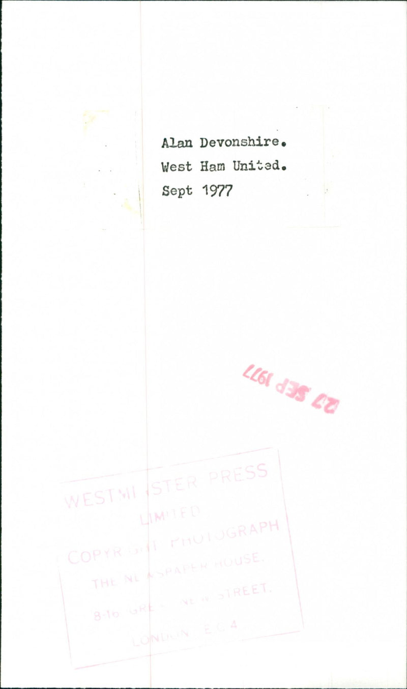 Alan Devonshire - Vintage Photograph