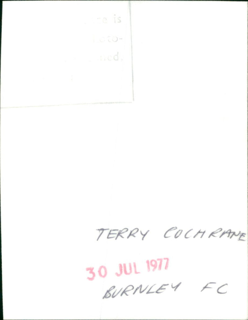 Terry Cochrane - Vintage Photograph