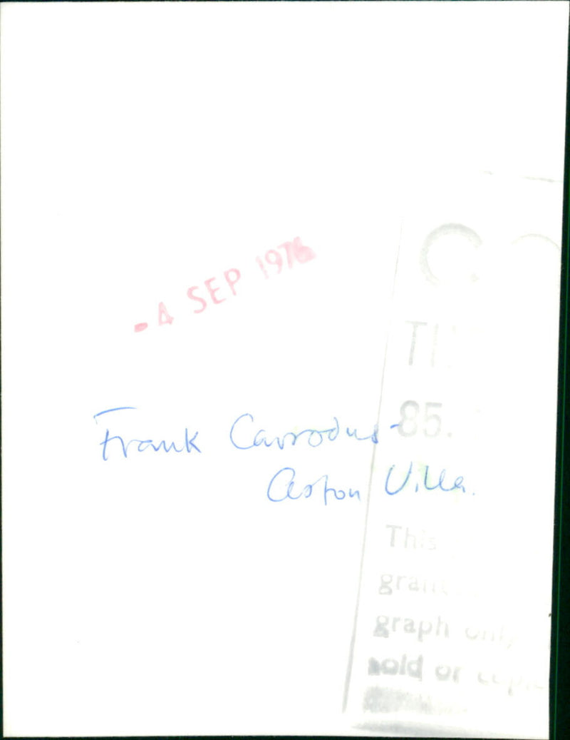 Frank Carrodus - Vintage Photograph