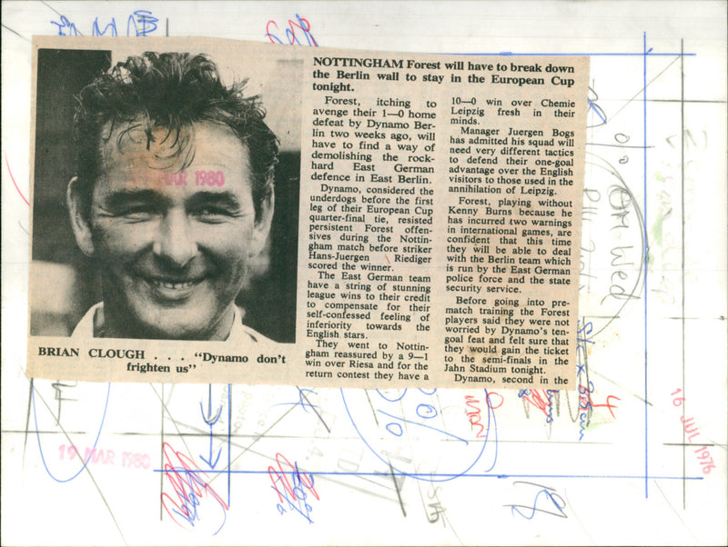 Brian Clough - Vintage Photograph