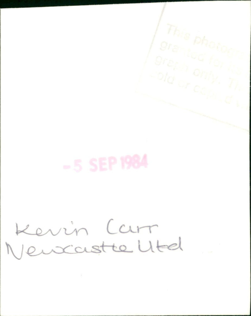 Kevin Carr - Vintage Photograph