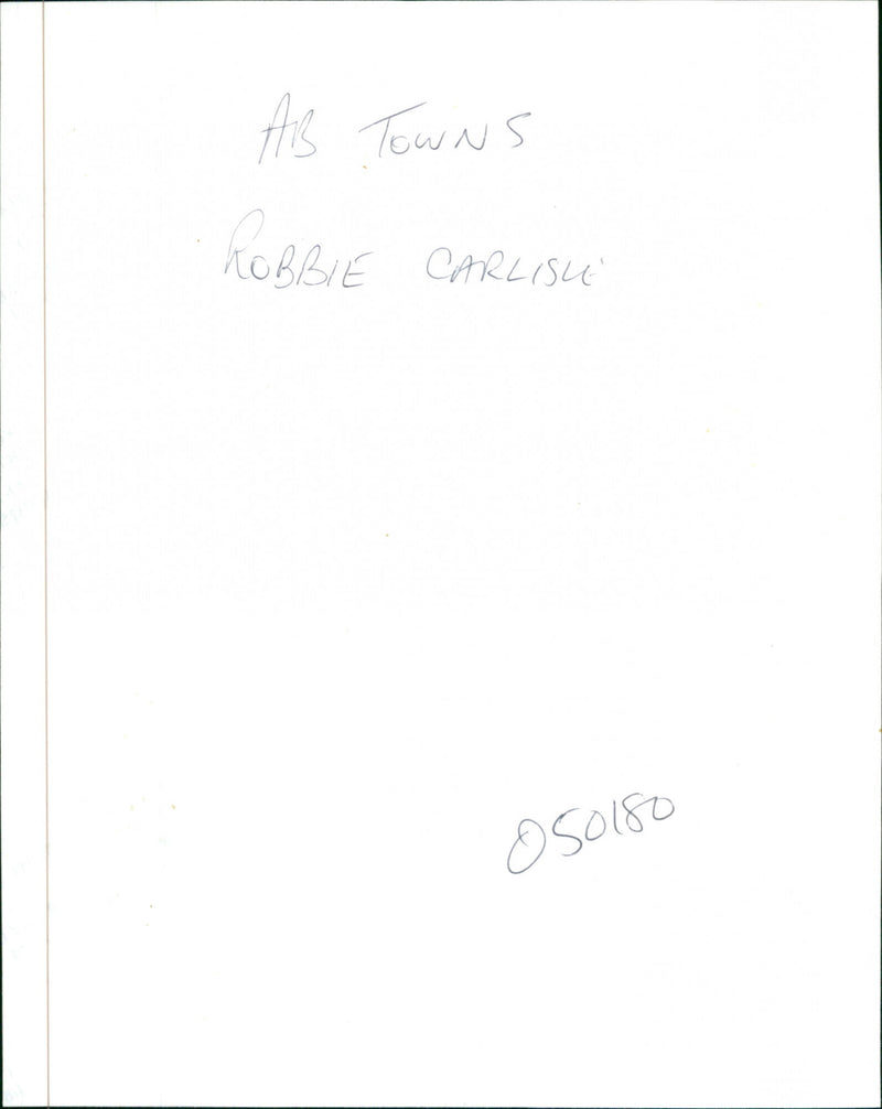 Robbie Carlisle - Vintage Photograph