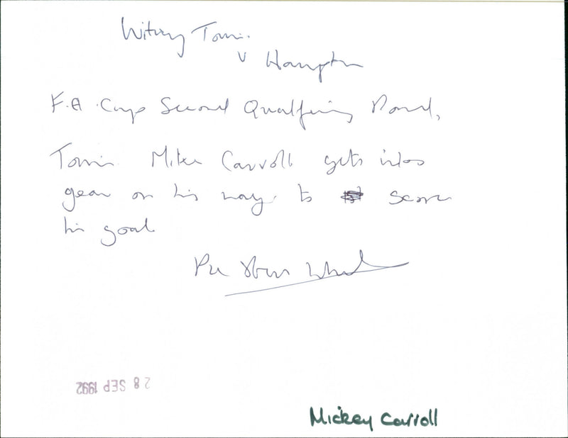 Mike Carroll - Vintage Photograph