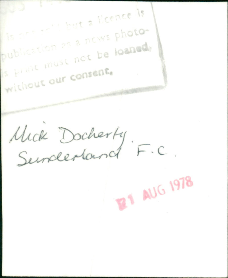 Mick Docherty - Vintage Photograph