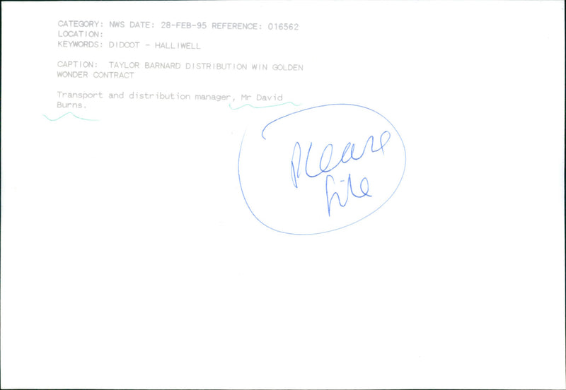 David Burns - Vintage Photograph