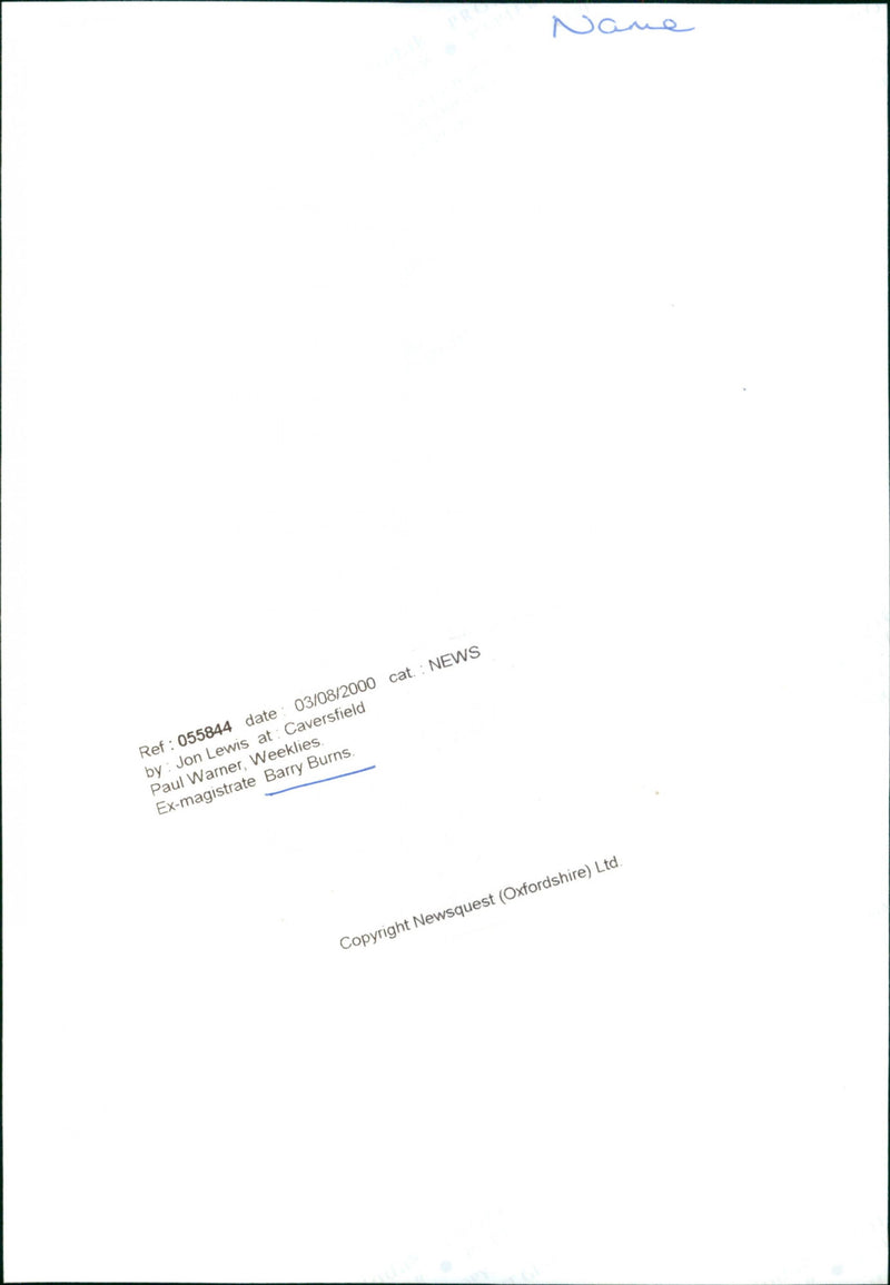 Barry Burns - Vintage Photograph