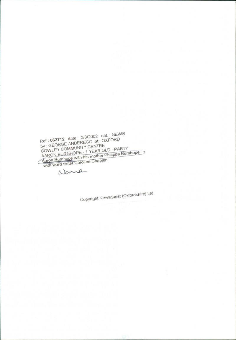 Aaron Burnhope - Vintage Photograph