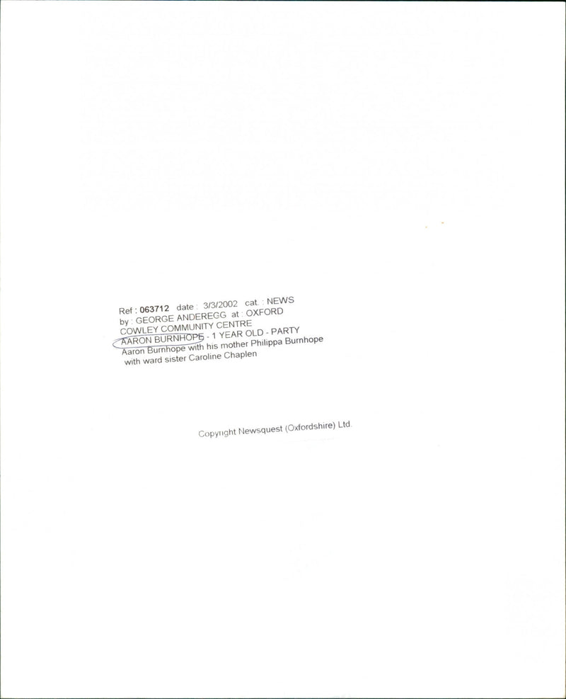 Aaron Burnhope - Vintage Photograph