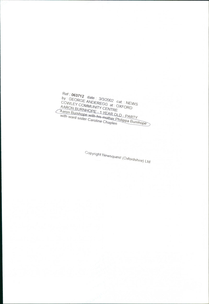 Aaron Burnhope - Vintage Photograph