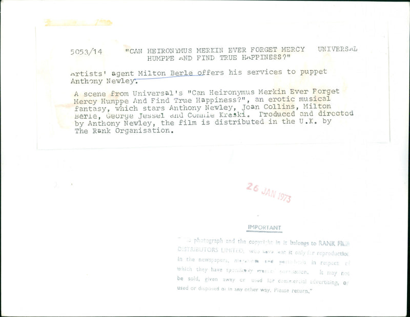 Milton Berle - Vintage Photograph