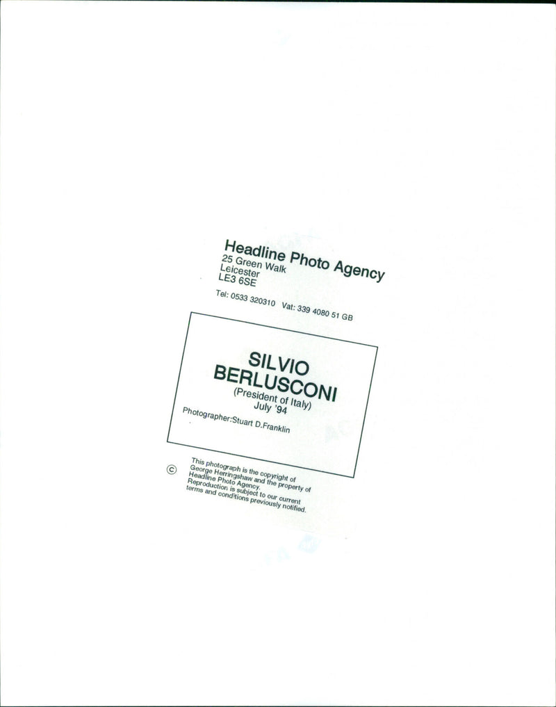 Silvio Berlusconi - Vintage Photograph