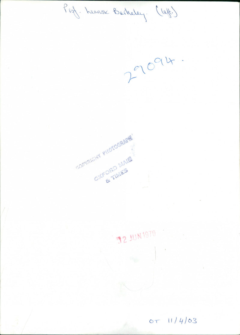 Prof Lennox Berkeley - Vintage Photograph