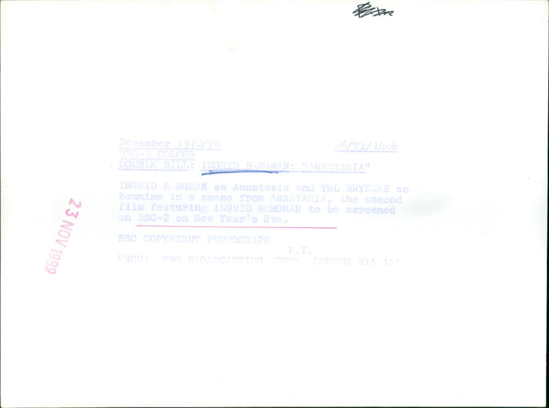 Ingrid Bergman - Vintage Photograph