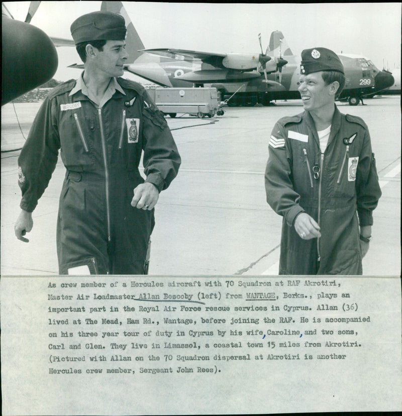 Master Air Loadmaster Allan Bescoby and Sergeant John Rees - Vintage Photograph