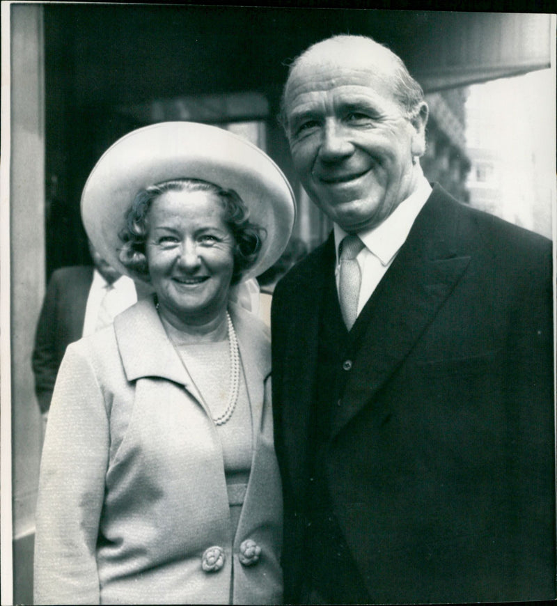 Matt Busby with wife - Vintage Photograph