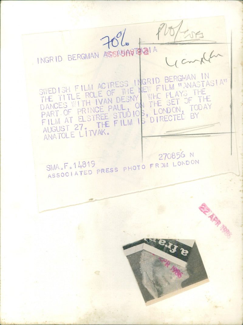 Ingrid Bergman - Vintage Photograph