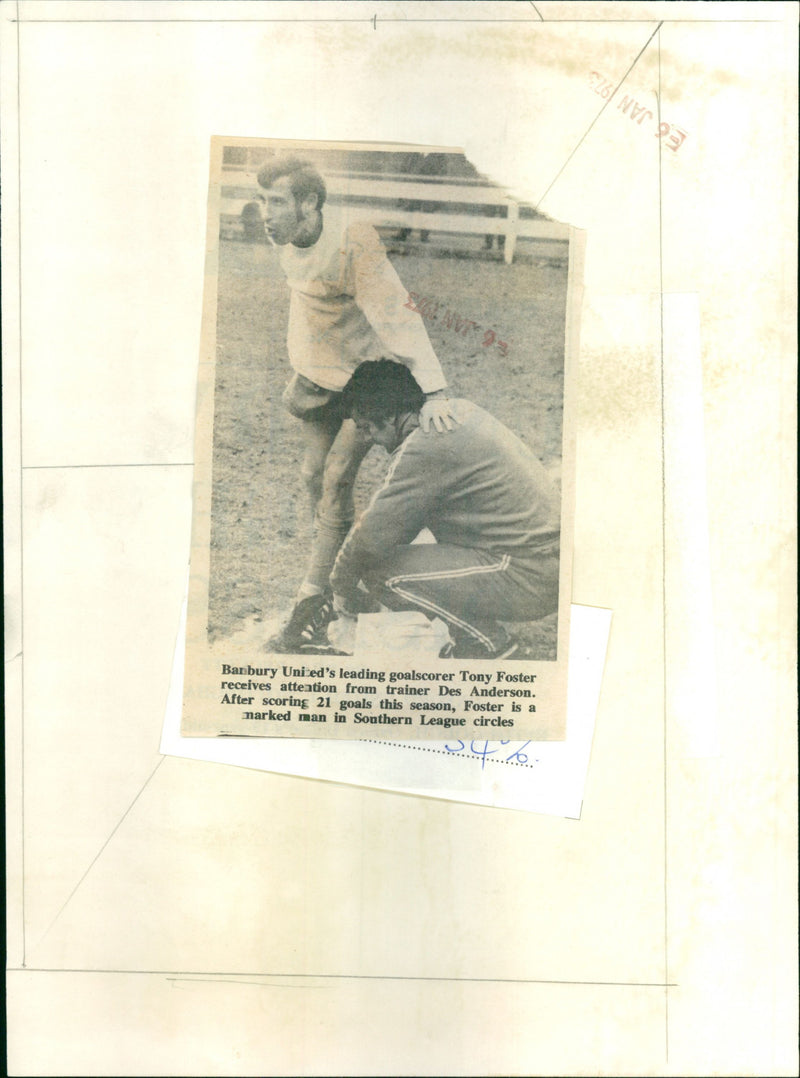 Tony Foster and his trainer Des Anderson - Vintage Photograph