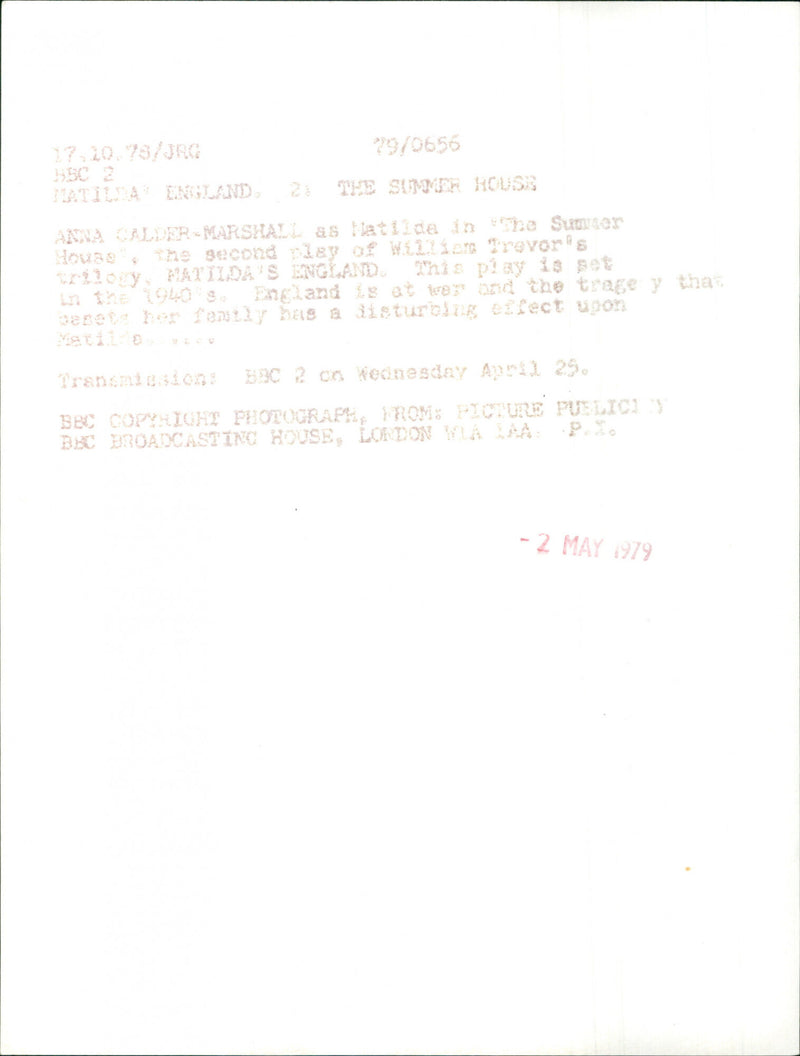 Anna Calder-Marshall - Vintage Photograph