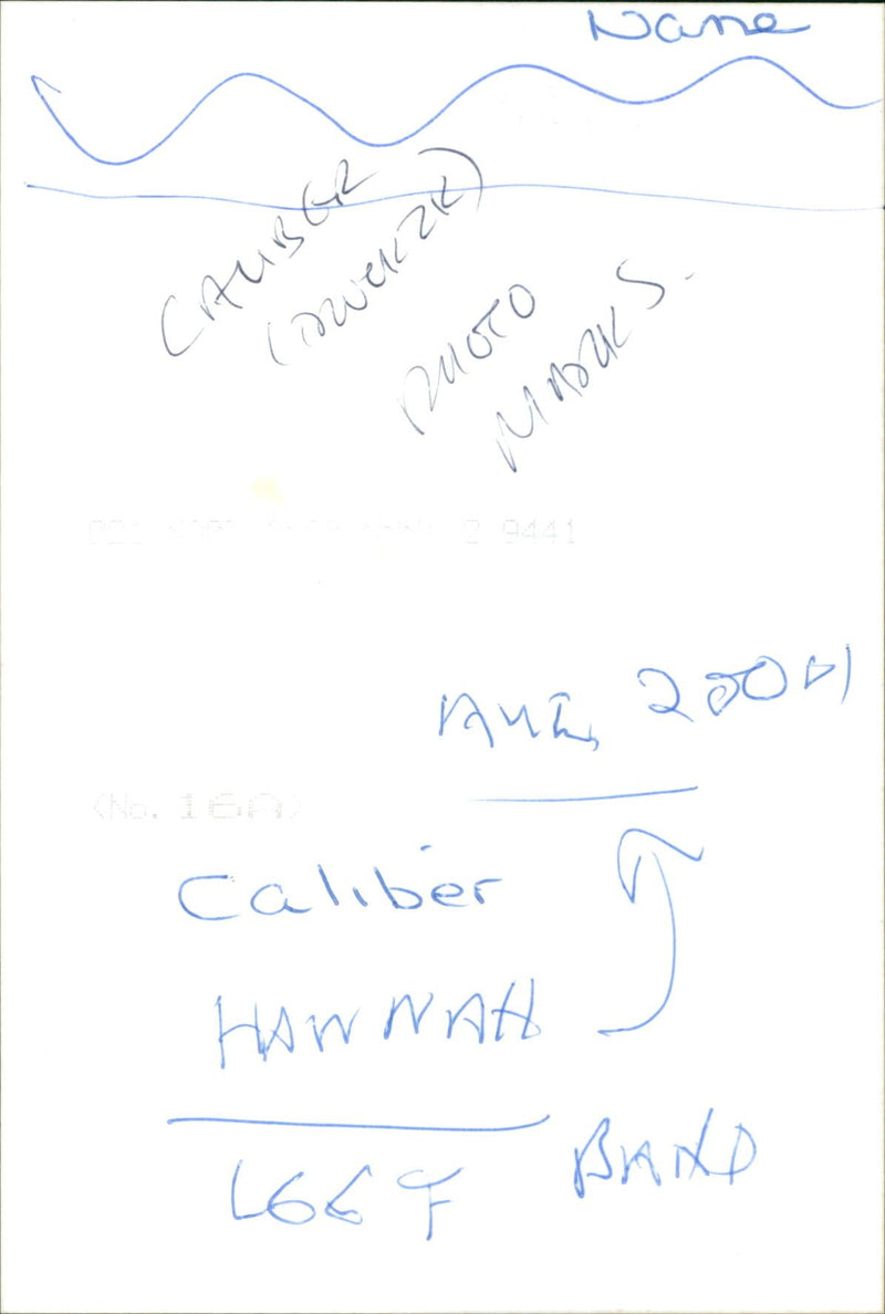 Caliber - Vintage Photograph