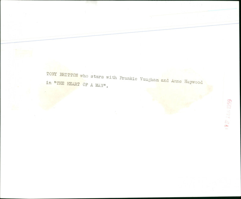 Tony Britton, - Vintage Photograph