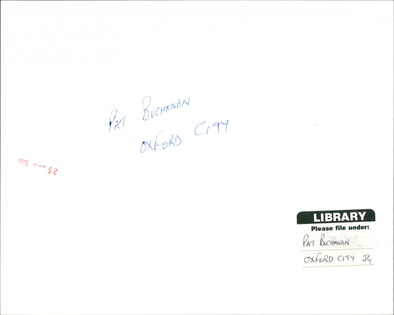 Pat Buchanan - Vintage Photograph