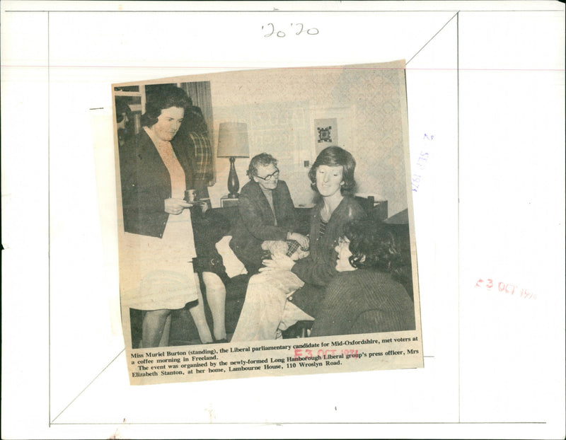 Miss Muriel Burton, Mrs Elizabeth Stanton - Vintage Photograph