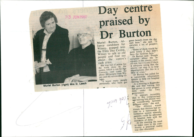 Muriel Burton, Mrs D. Leech - Vintage Photograph