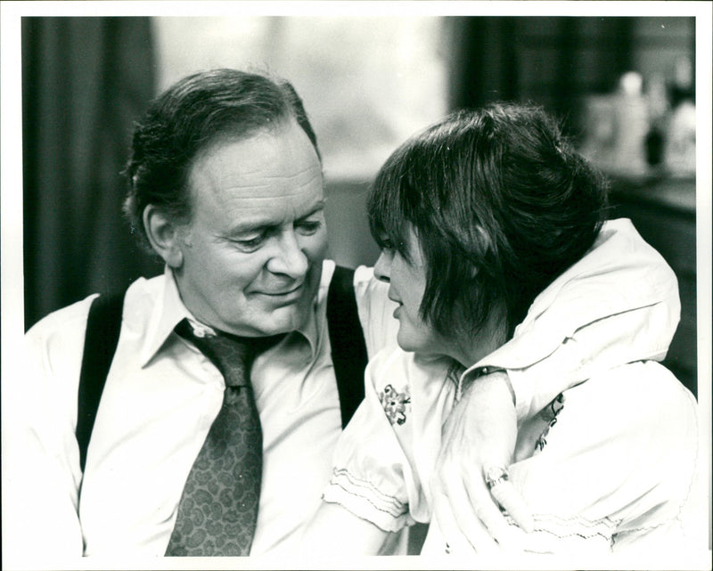 Tony Britton plays Collins and Katherine Fahy is Millie - Vintage Photograph