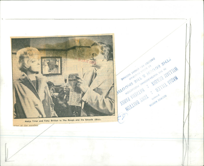 Nadja Tiller, Tony Britton - Vintage Photograph