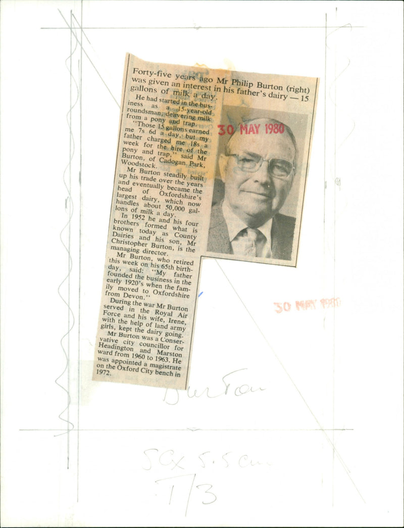 Mr Philip Burton - Vintage Photograph