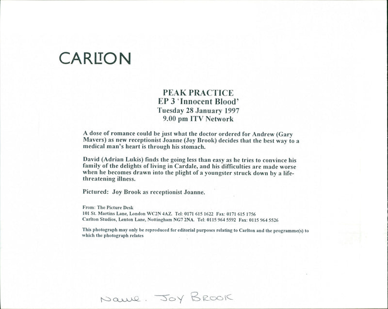 Joy Brook - Vintage Photograph