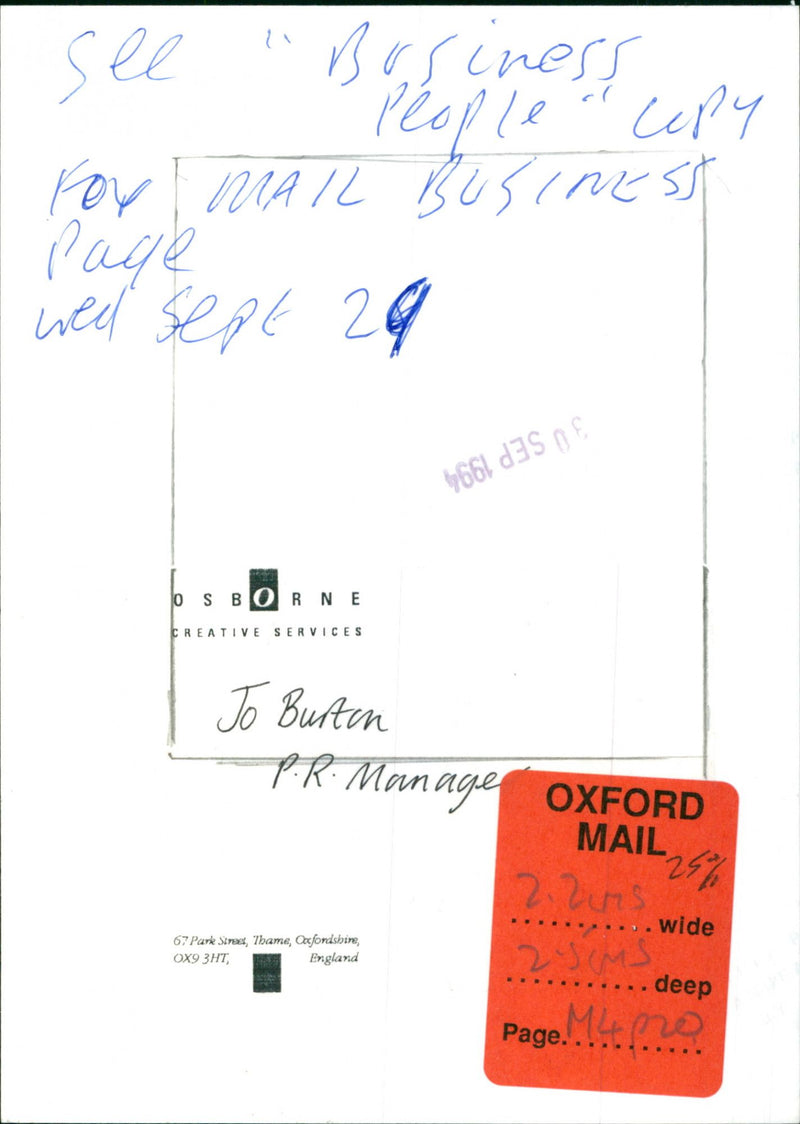 Jo Burton - Vintage Photograph