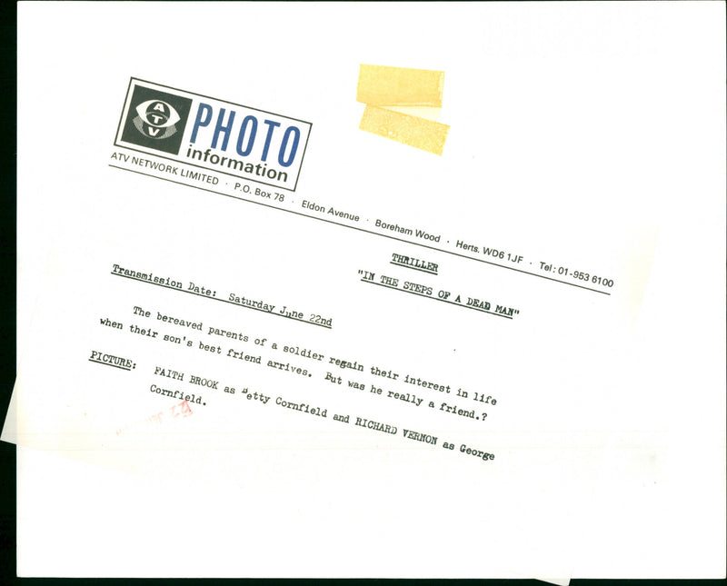 Faith Brook - Vintage Photograph