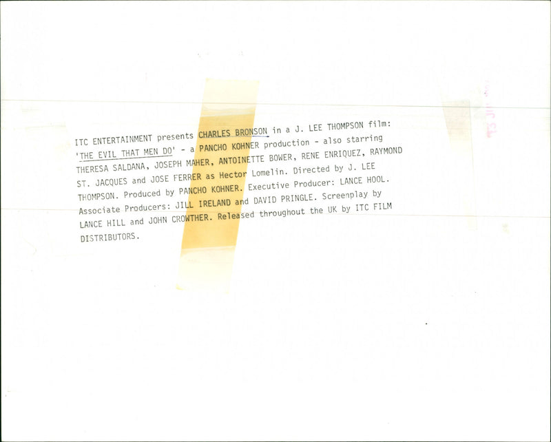 Charles Bronson - Vintage Photograph