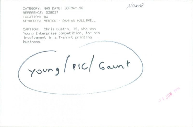 Chris Bustin - Vintage Photograph