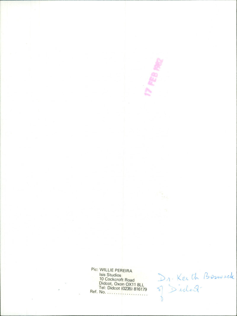 Dr Keith Beswick - Vintage Photograph