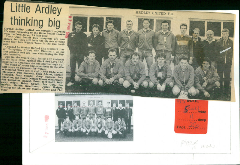 Ardley United FC - Vintage Photograph