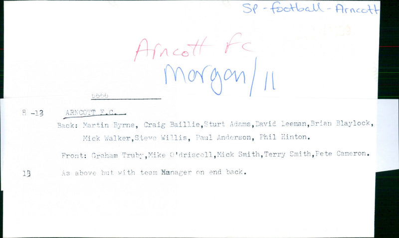 Arncott FC - Vintage Photograph