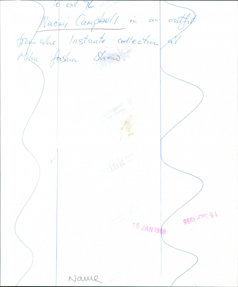 Naomi Campbell - Vintage Photograph