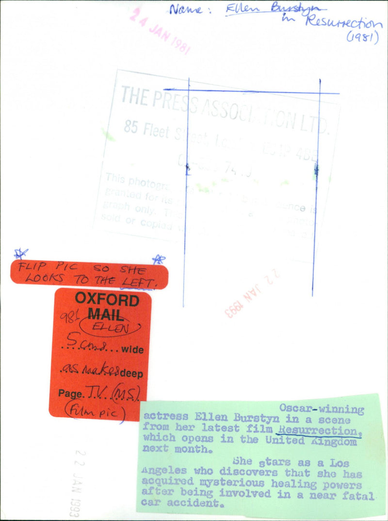 Ellen Burstyn - Vintage Photograph