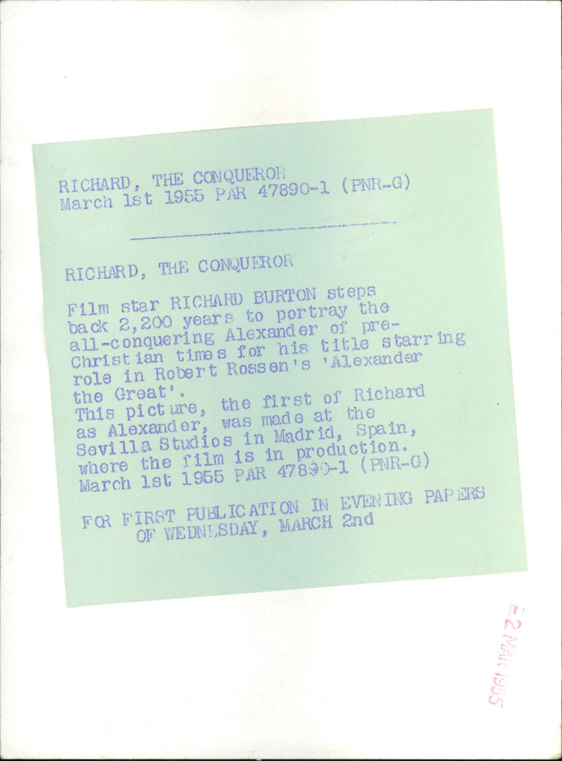 Richard Burton - Vintage Photograph