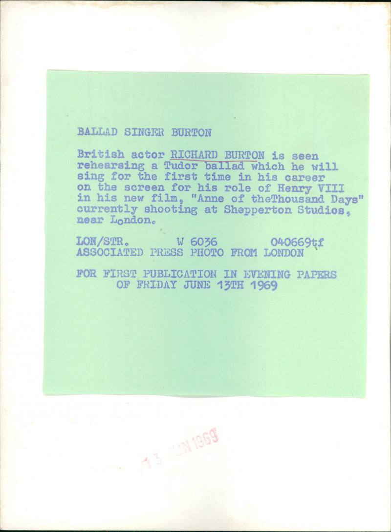 Richard Burton - Vintage Photograph