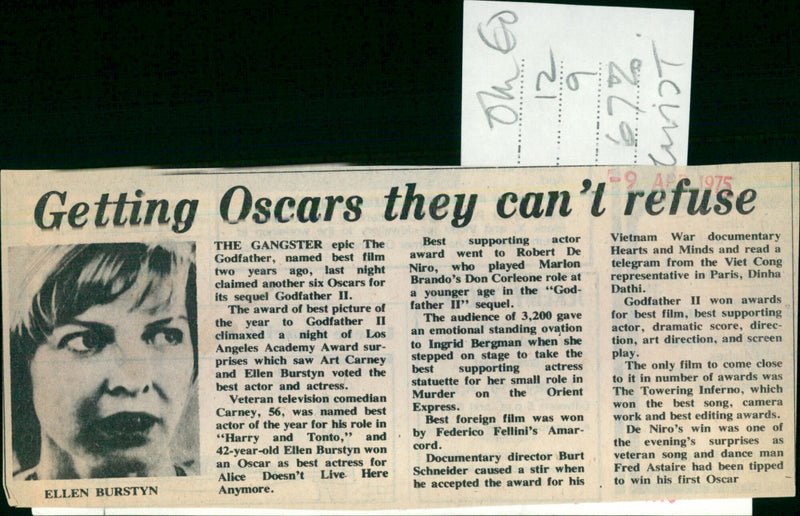 Ellen Burstyn - Vintage Photograph