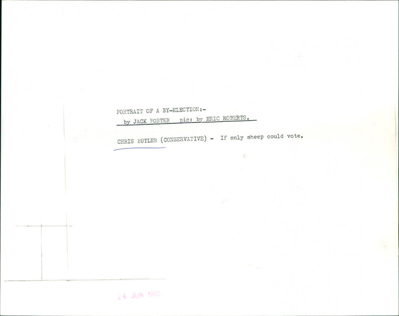 Chris Butler - Vintage Photograph