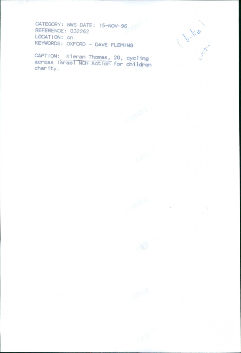 Kieran Thomas - Vintage Photograph